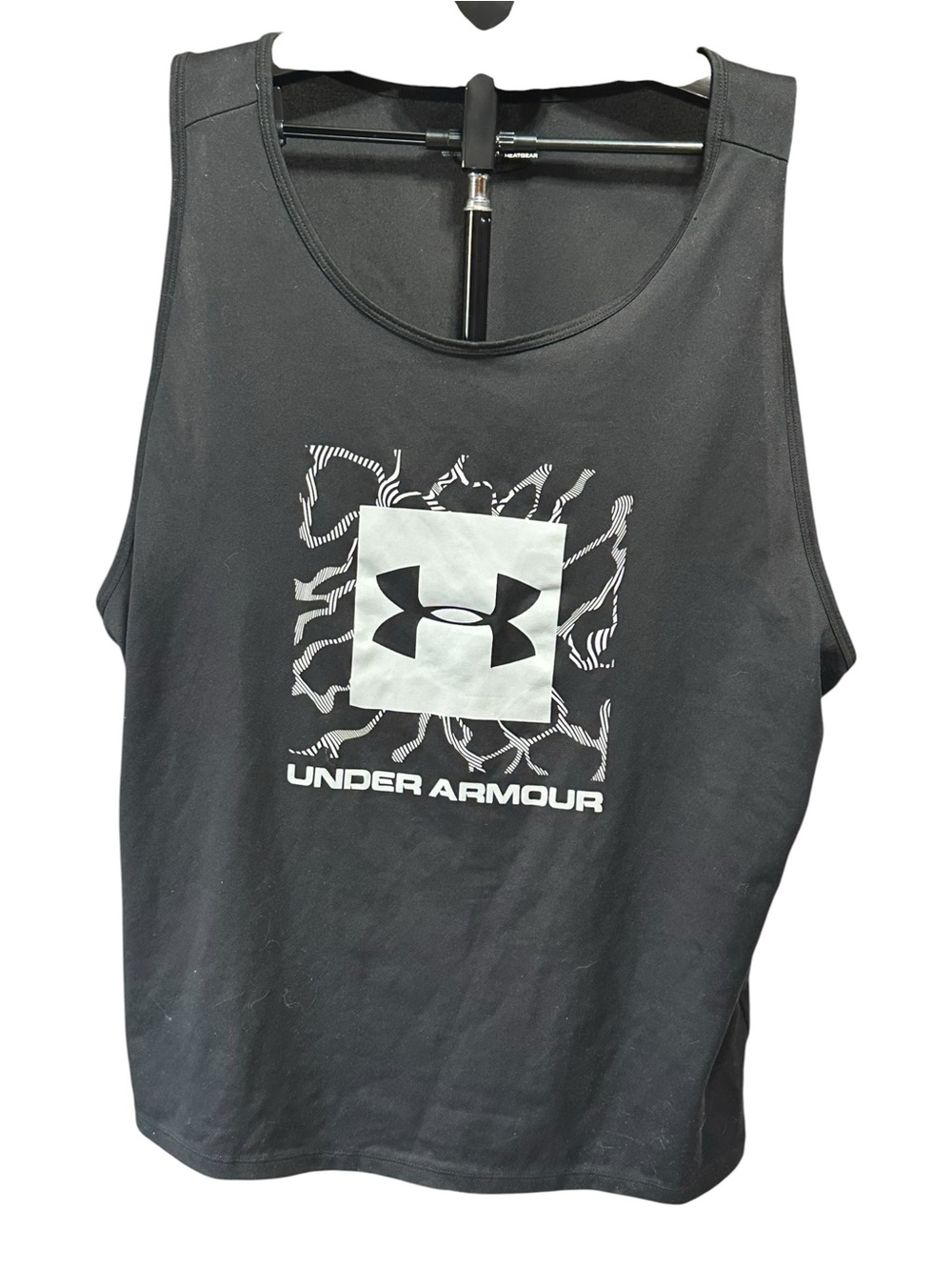 Under Armour HeatGear Men’s XL Black Loose Fit Sleeveless Graphic Tank Top